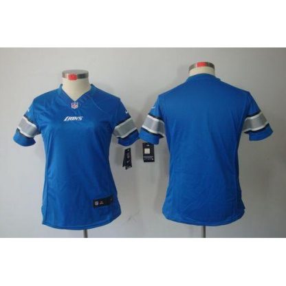 Nike Detroit Lions Blank Light Blue Team Color Women's Stitched NFL Limited Jersey