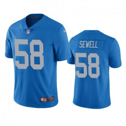 Detroit Detroit Lions #58 Penei Sewell Blue Throwback Men's Stitched NFL Vapor Untouchable Limited Jersey