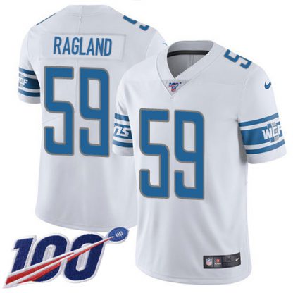 Nike Detroit Lions #59 Reggie Ragland White Men's Stitched NFL 100th Season Vapor Untouchable Limited Jersey