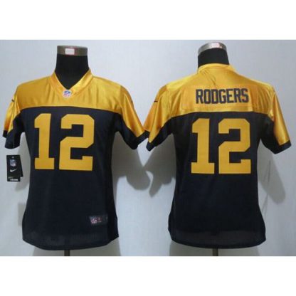 Nike Green Bay Packers #12 Aaron Rodgers Navy Blue Alternate Women's Stitched NFL New Limited Jersey