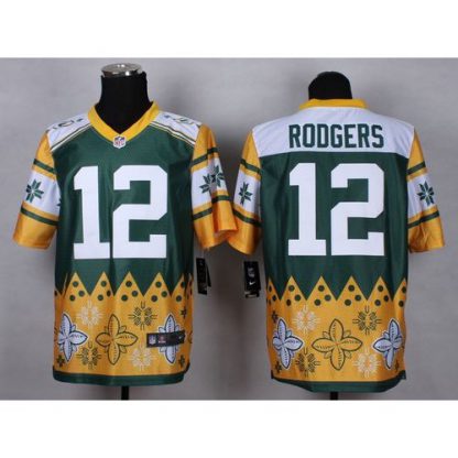 Nike Green Bay Packers #12 Aaron Rodgers Green Men's Stitched NFL Elite Noble Fashion Jersey