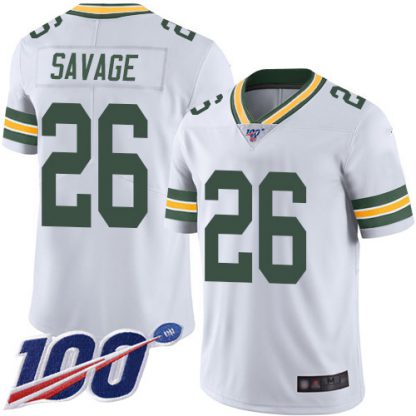 Nike Green Bay Packers #26 Darnell Savage White Youth Stitched NFL 100th Season Vapor Limited Jersey