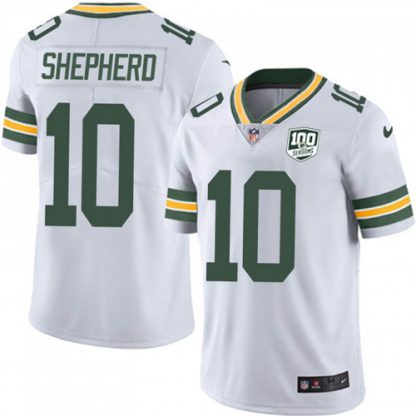 Nike Green Bay Packers #10 Darrius Shepherd White Youth 100th Season Stitched NFL Vapor Untouchable Limited Jersey