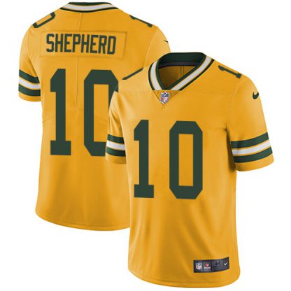 Nike Green Bay Packers #10 Darrius Shepherd Yellow Men's Stitched NFL Limited Rush Jersey