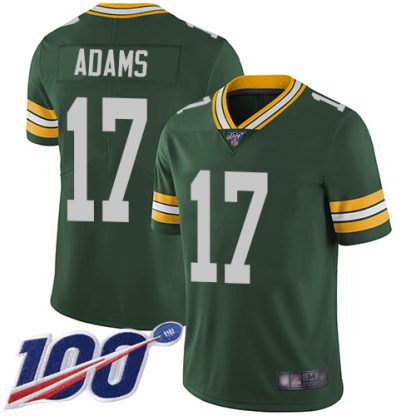 Nike Green Bay Packers #17 Davante Adams Green Team Color Men's Stitched NFL 100th Season Vapor Limited Jersey