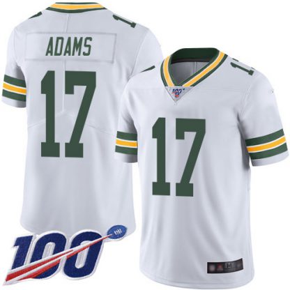 Nike Green Bay Packers #17 Davante Adams White Men's Stitched NFL 100th Season Vapor Limited Jersey