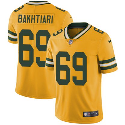 Nike Green Bay Packers #69 David Bakhtiari Yellow Youth Stitched NFL Limited Rush Jersey
