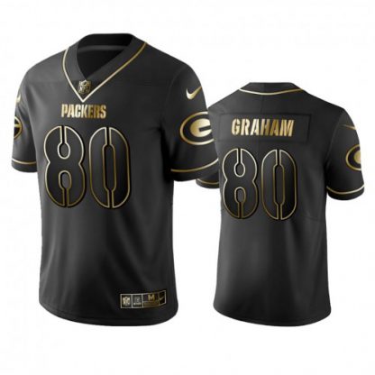 Green Bay Packers #80 Jimmy Graham Men's Stitched NFL Vapor Untouchable Limited Black Golden Jersey