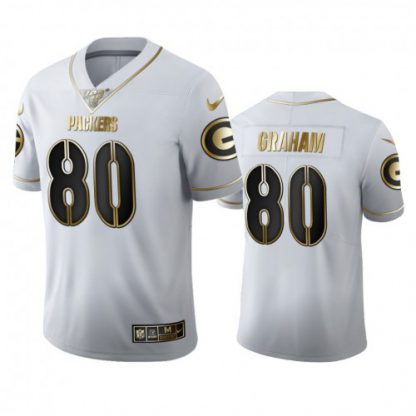 Green Bay Green Bay Packers #80 Jimmy Graham Men's Nike White Golden Edition Vapor Limited NFL 100 Jersey