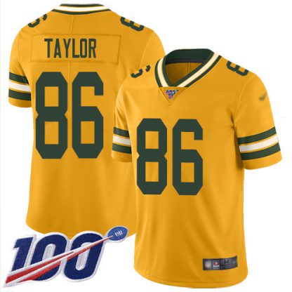 Nike Green Bay Packers #86 Malik Taylor Gold Youth Stitched NFL Limited Inverted Legend 100th Season Jersey