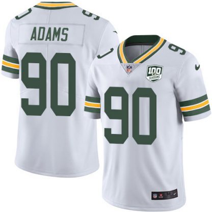 Nike Green Bay Packers #90 Montravius Adams White Men's 100th Season Stitched NFL Vapor Untouchable Limited Jersey