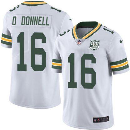 Nike Green Bay Packers #16 Pat O'Donnell White Youth 100th Season Stitched NFL Vapor Untouchable Limited Jersey
