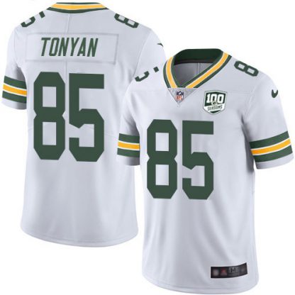 Nike Green Bay Packers #85 Robert Tonyan White Men's 100th Season Stitched NFL Vapor Untouchable Limited Jersey