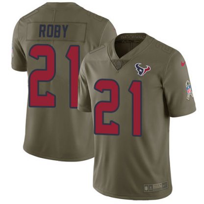 Nike Houston Texans #21 Bradley Roby Olive Men's Stitched NFL Limited 2017 Salute to Service Jersey