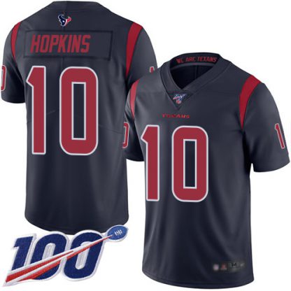 Nike Houston Texans #10 DeAndre Hopkins Navy Blue Youth Stitched NFL Limited Rush 100th Season Jersey