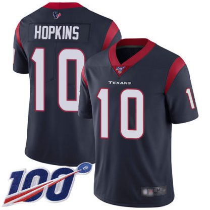 Nike Houston Texans #10 DeAndre Hopkins Navy Blue Team Color Men's Stitched NFL 100th Season Vapor Limited Jersey