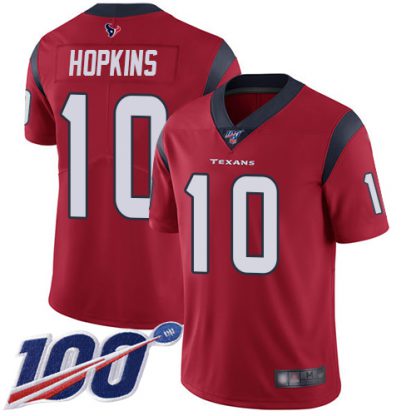 Nike Houston Texans #10 DeAndre Hopkins Red Alternate Men's Stitched NFL 100th Season Vapor Limited Jersey