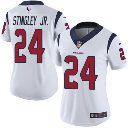 Nike Houston Texans #24 Derek Stingley Jr. White Women's Stitched NFL Vapor Untouchable Limited Jersey