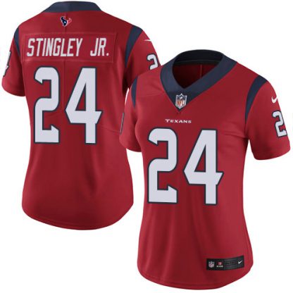 Nike Houston Texans #24 Derek Stingley Jr. Red Alternate Women's Stitched NFL Vapor Untouchable Limited Jersey