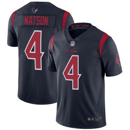 Nike Houston Texans #4 Deshaun Watson Navy Blue Youth Stitched NFL Limited Rush Jersey