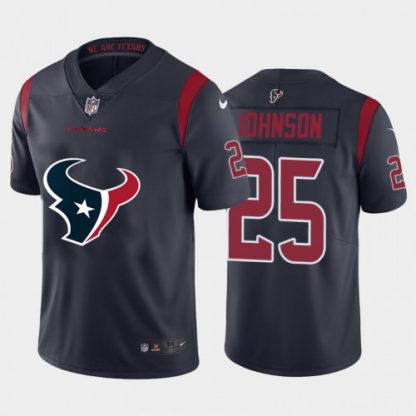 Houston Houston Texans #25 Duke Johnson Navy Blue Men's Nike Big Team Logo Vapor Limited NFL Jersey
