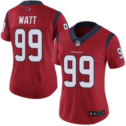 Nike Houston Texans #99 J.J. Watt Red Alternate Women's Stitched NFL Vapor Untouchable Limited Jersey