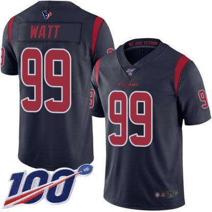 Nike Houston Texans #99 J.J. Watt Navy Blue Youth Stitched NFL Limited Rush 100th Season Jersey