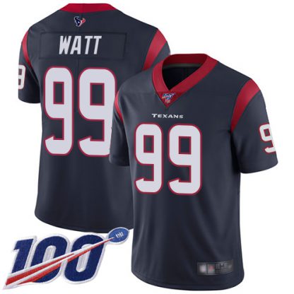 Nike Houston Texans #99 J.J. Watt Navy Blue Team Color Youth Stitched NFL 100th Season Vapor Limited Jersey