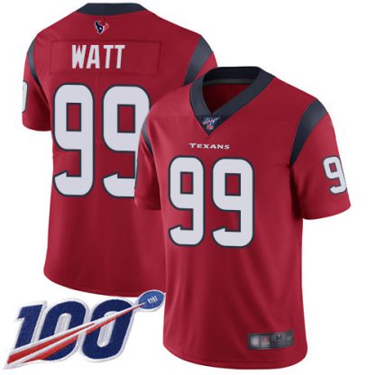Nike Houston Texans #99 J.J. Watt Red Alternate Youth Stitched NFL 100th Season Vapor Limited Jersey