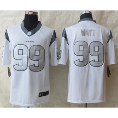 Nike Houston Texans #99 J.J. Watt White Men's Stitched NFL Limited Platinum Jersey