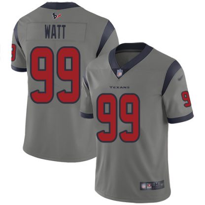 Nike Houston Texans #99 J.J. Watt Gray Men's Stitched NFL Limited Inverted Legend Jersey