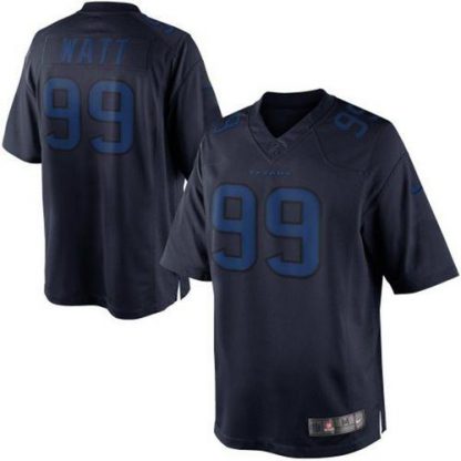 Nike Houston Texans #99 J.J. Watt Navy Blue Men's Stitched NFL Drenched Limited Jersey