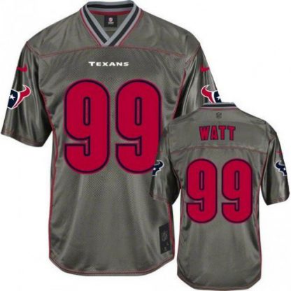 Nike Houston Texans #99 J.J. Watt Grey Men's Stitched NFL Elite Vapor Jersey