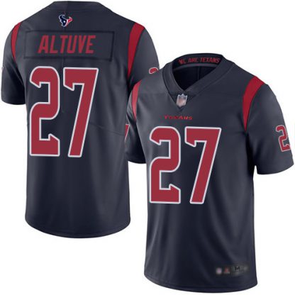 Nike Houston Texans #27 Jose Altuve Navy Blue Youth Stitched NFL Limited Rush Jersey