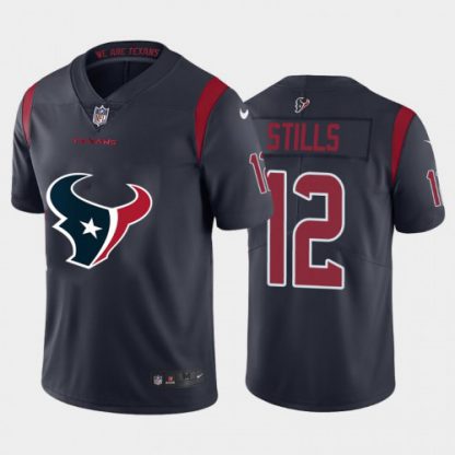 Houston Houston Texans #12 Kenny Stills Navy Blue Men's Nike Big Team Logo Vapor Limited NFL Jersey