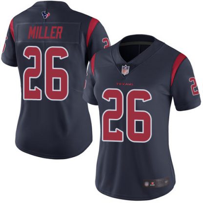 Nike Houston Texans #26 Lamar Miller Navy Blue Women's Stitched NFL Limited Rush Jersey