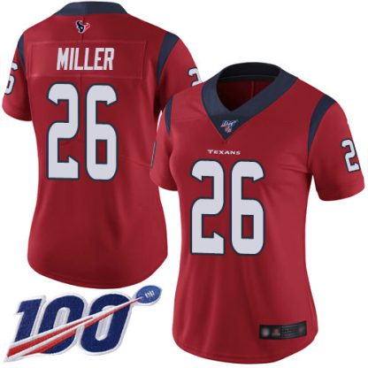 Nike Houston Texans #26 Lamar Miller Red Alternate Women's Stitched NFL 100th Season Vapor Limited Jersey