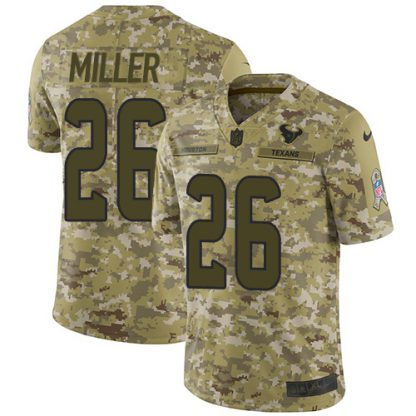Nike Houston Texans #26 Lamar Miller Camo Youth Stitched NFL Limited 2018 Salute to Service Jersey