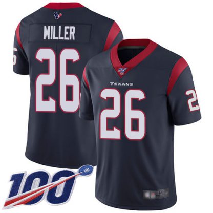 Nike Houston Texans #26 Lamar Miller Navy Blue Team Color Men's Stitched NFL 100th Season Vapor Limited Jersey