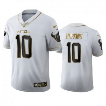 Houston Houston Texans #10 DeAndre Men's Nike White Golden Edition Vapor Limited NFL 100 Jersey