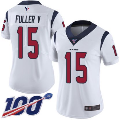 Nike Houston Texans #15 Will Fuller V White Women's Stitched NFL 100th Season Vapor Limited Jersey