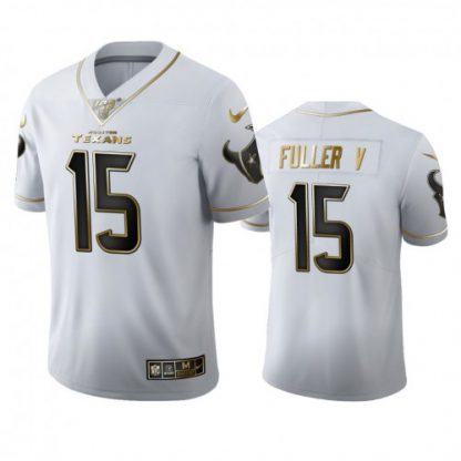 Houston Houston Texans #15 Will Fuller Men's Nike White Golden Edition Vapor Limited NFL 100 Jersey