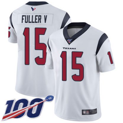 Nike Houston Texans #15 Will Fuller V White Men's Stitched NFL 100th Season Vapor Limited Jersey