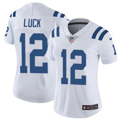 Nike Indianapolis Colts #12 Andrew Luck White Women's Stitched NFL Vapor Untouchable Limited Jersey