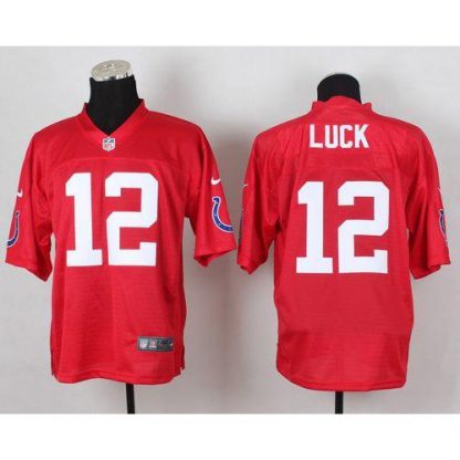 Nike Indianapolis Colts #12 Andrew Luck Red Men's Stitched NFL Elite QB Practice Jersey