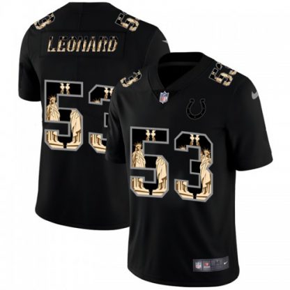 Indianapolis Indianapolis Colts #53 Darius Leonard Carbon Black Vapor Statue Of Liberty Limited NFL Jersey