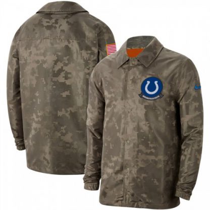 Men's Indianapolis Indianapolis Colts Nike Camo 2019 Salute to Service Sideline Full-Zip Lightweight Jacket