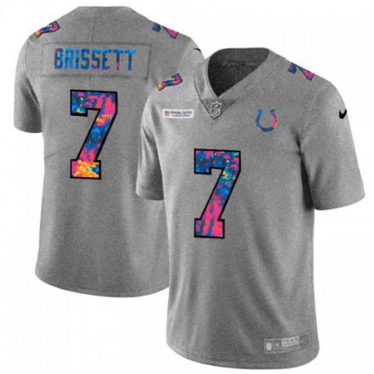 Indianapolis Indianapolis Colts #7 Jacoby Brissett Men's Nike Multi-Color 2020 NFL Crucial Catch NFL Jersey Greyheather