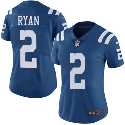 Nike Indianapolis Colts #2 Matt Ryan Royal Blue Women's Stitched NFL Limited Rush Jersey