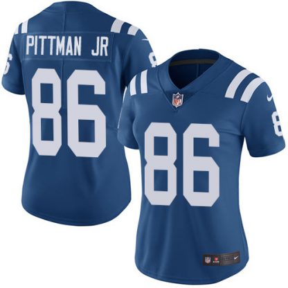 Nike Indianapolis Colts #86 Michael Pittman Jr. Royal Blue Team Color Women's Stitched NFL Vapor Untouchable Limited Jersey